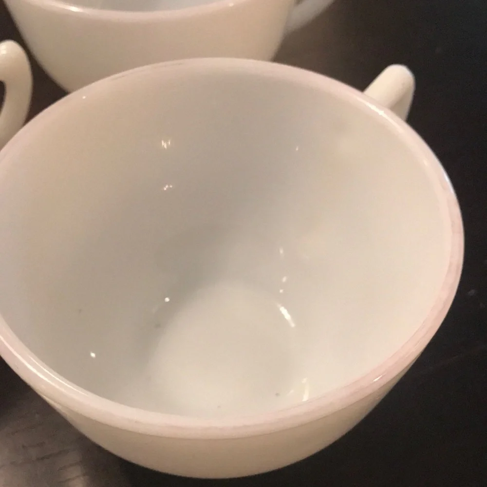 Vintage Corning Dinnerware Milk Glass Teacups
